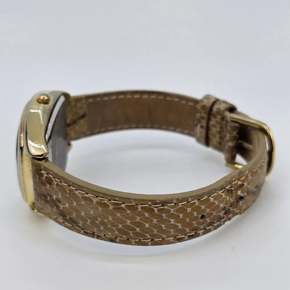 Gossip Watch Women 31MM White Dial Brown Leather Band‎ Straps New Battery